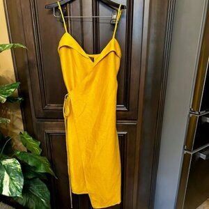 Reformation Mustard Midi Dress